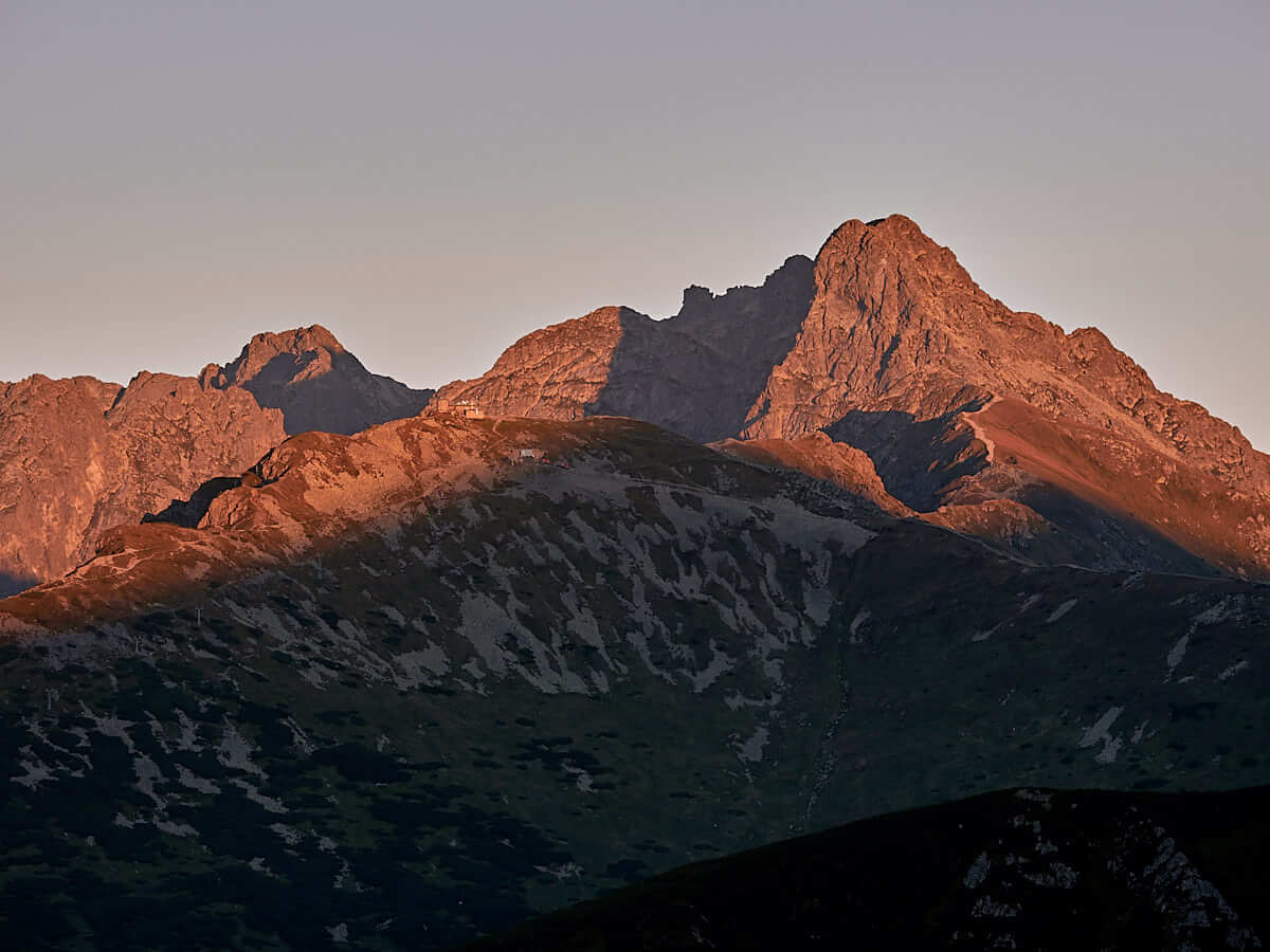Epicki zachód słońca w Tatrach